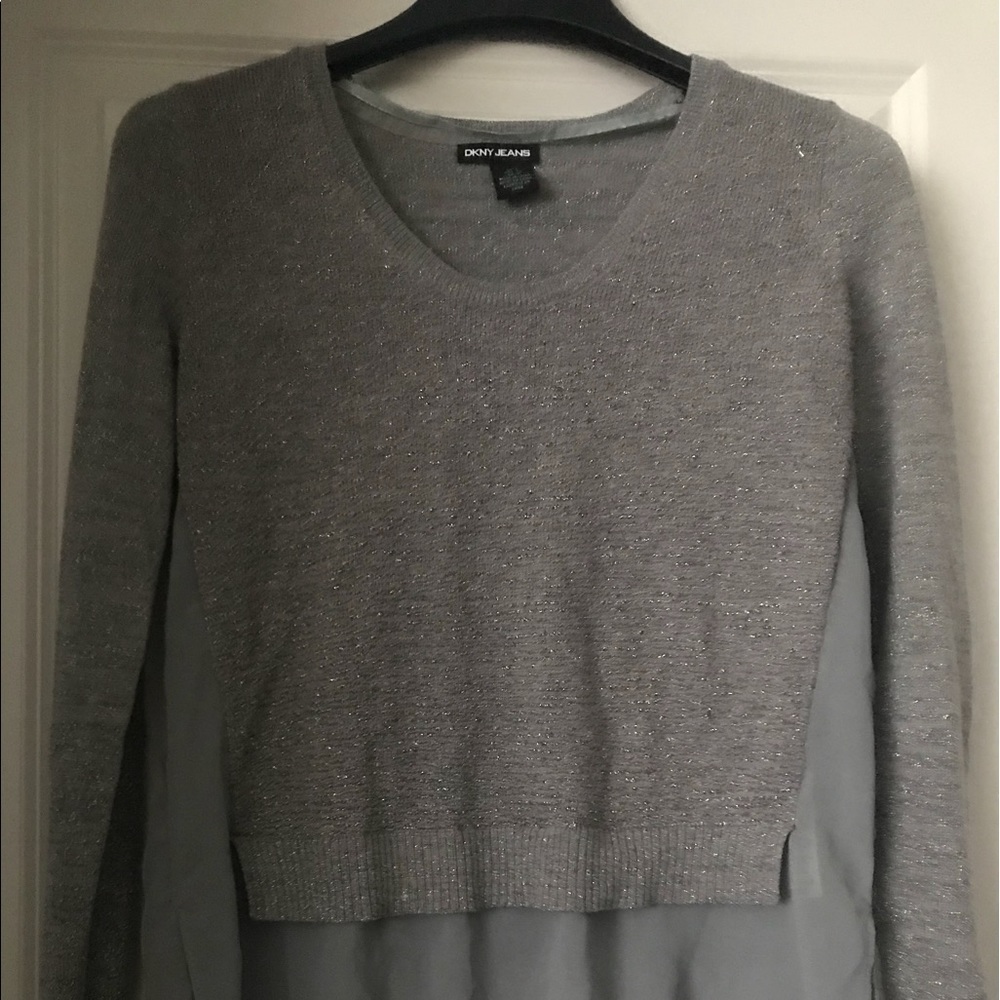 Dkny sexy grey top